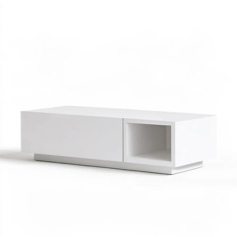 Biały prostokątny stolik kawowy MDF 120 x 60 x 35 cm