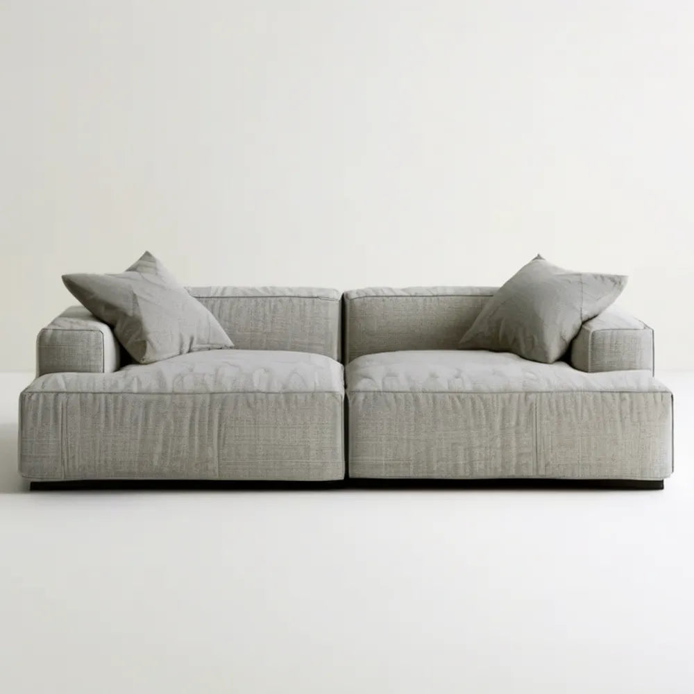 Jasnoszara sofa modułowa 2-osobowa 240 x 105 x 85 cm